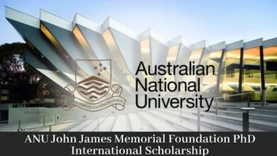 John James Memorial Foundation Scholarship for Medical Research at Australian National University for 2022/2023