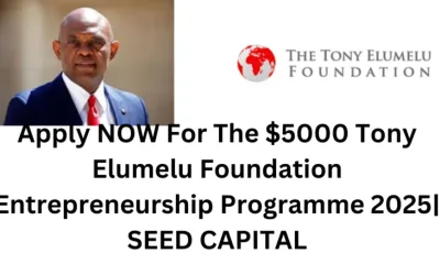 Apply NOW For The $5000 Tony Elumelu Foundation Entrepreneurship Programme 2026 | SEED CAPITAL